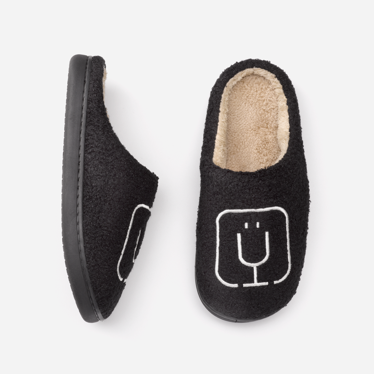 brumate-fuzzy-slippers-black-j1 apparel-slippers-above.png